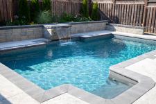 Inground Pools - Retaining Walls: Precast stone - Image: 280